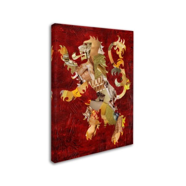 Artpoptart 'Lion Crest' Canvas Art,35x47